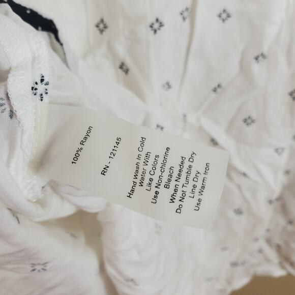 Paradigma Star Print Sleeveless Button-Up Shirt Size XS - Picture 9 of 11